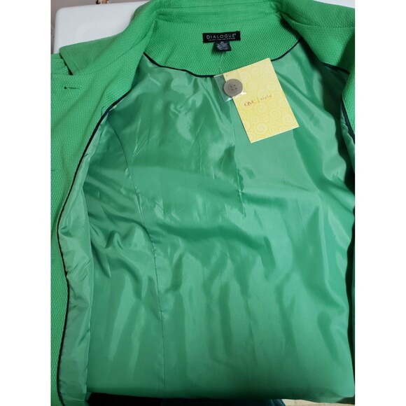 Dialogue Women’s 2X Swing Preppy Pea Coat Kelly Green Fully Lined NWT - Picture 14 of 14